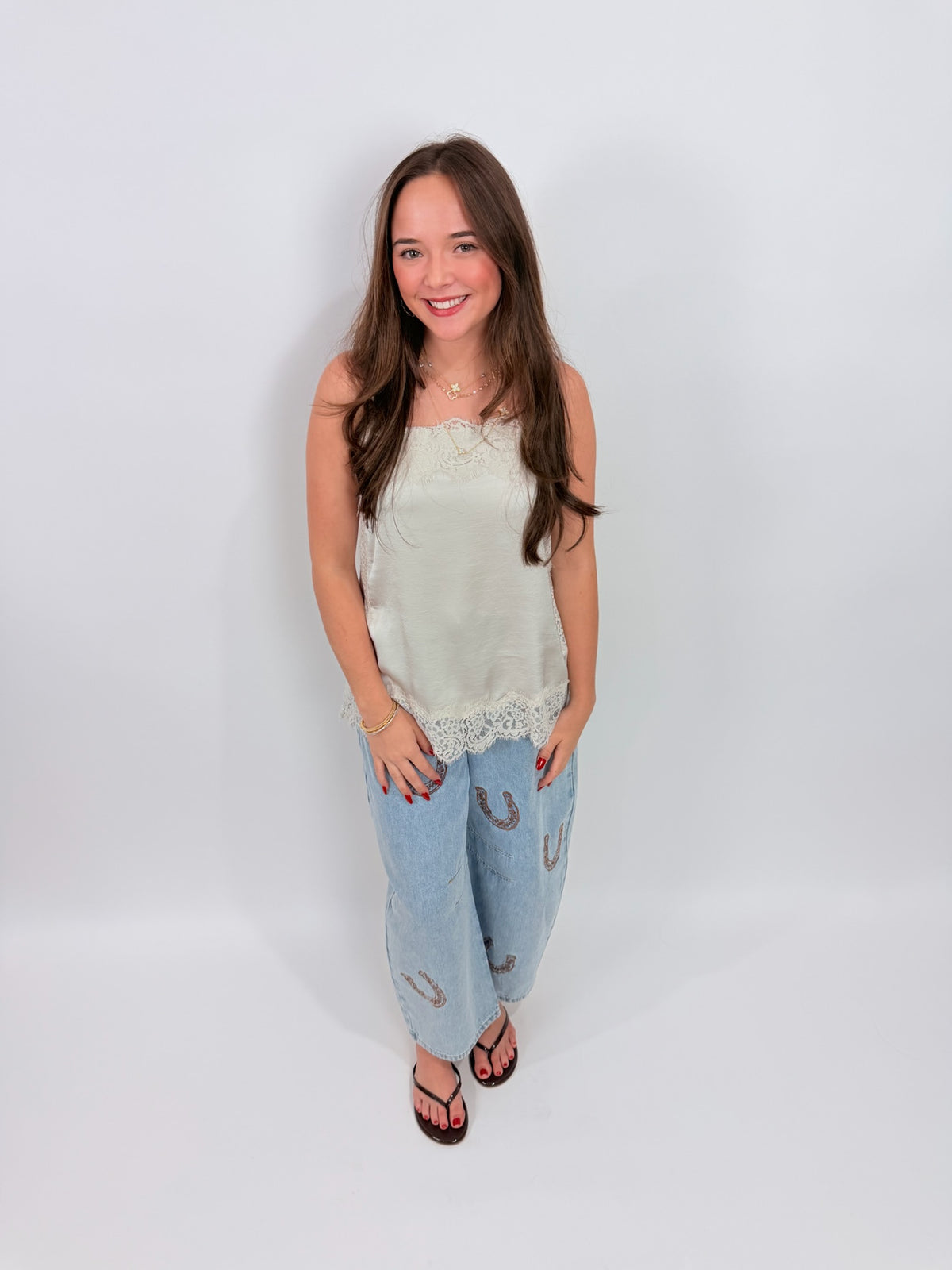 Roselle Lace Cami - Frosted Pearl | Z Supply