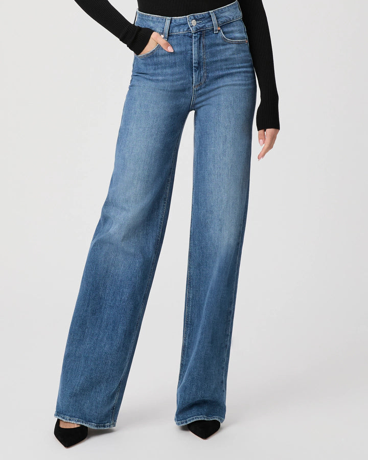 Sasha Wide Leg w/ Extended Coin Pocket - Stefania Distressed | Paige
