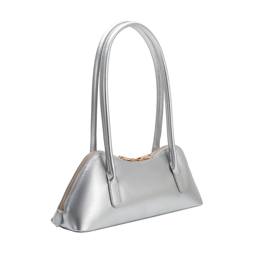 Dakota Silver Recycled Vegan Shoulder Bag