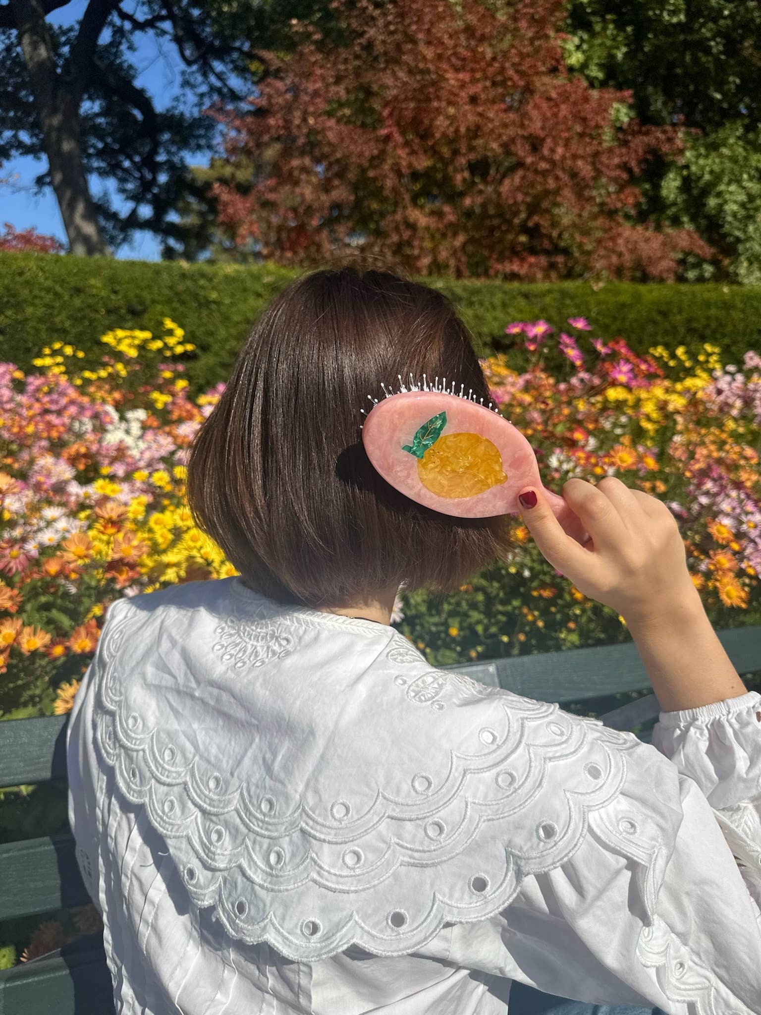 Hand-painted Lemon Amazing Hair Day Brush