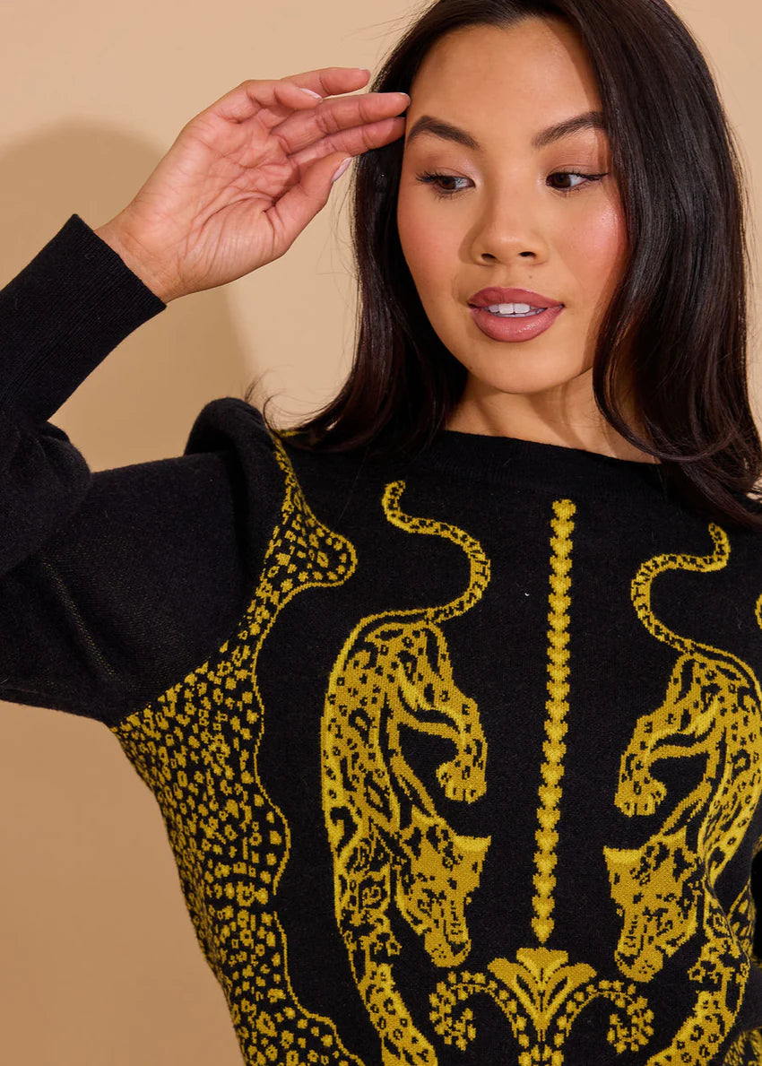 Lucie Sweater - Pouncing Panther | Alden Adair