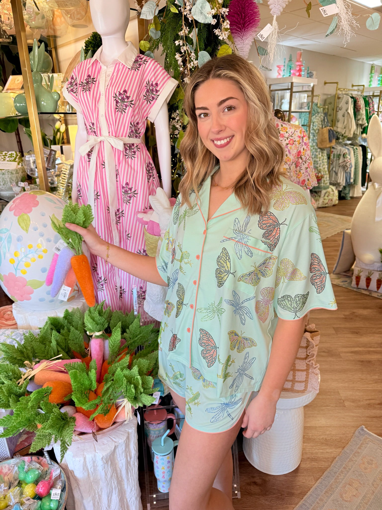 Light Blue Butterfly, Firefly & Frog PJ Set | Queen of Sparkles