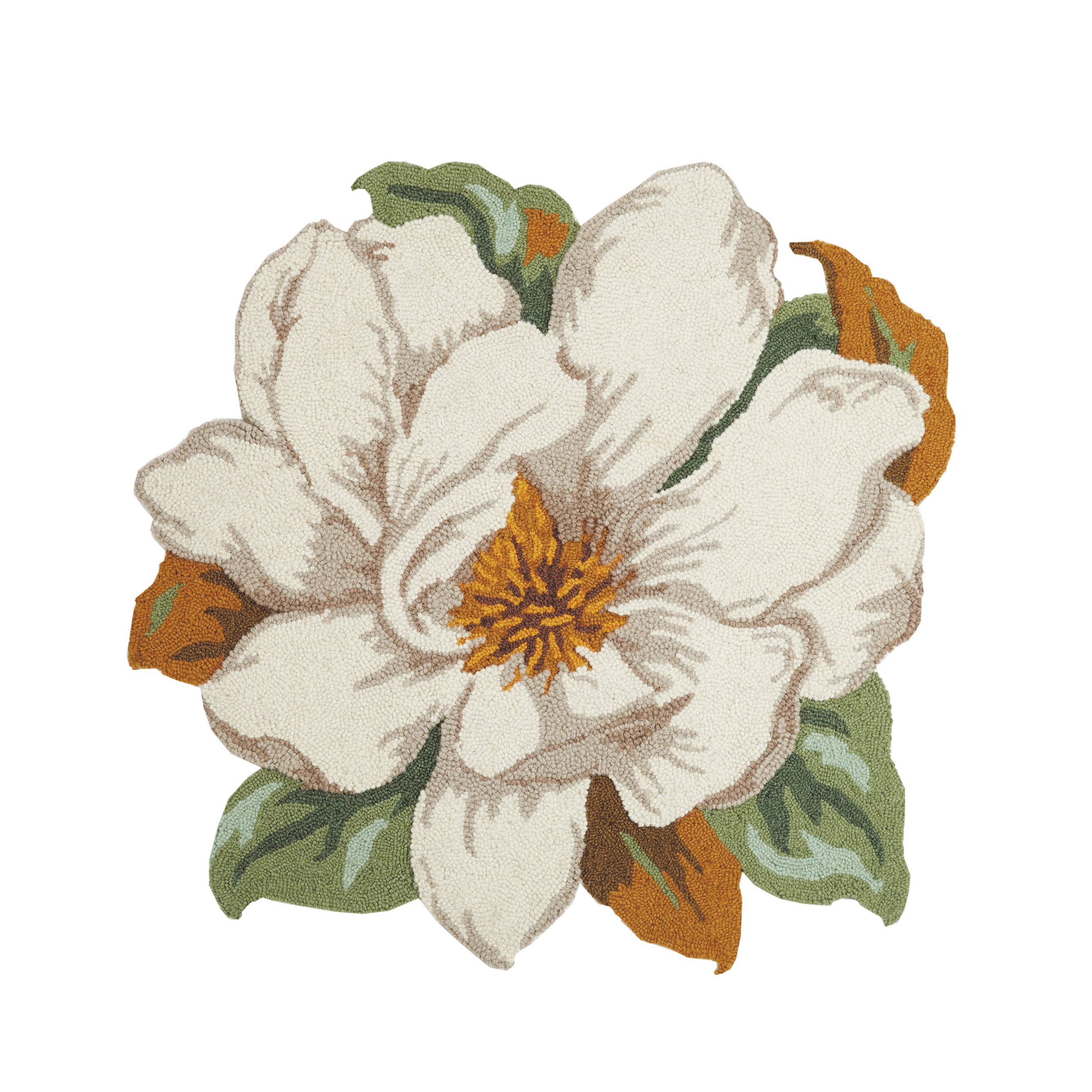 Magnolia Shaped Hook Rug