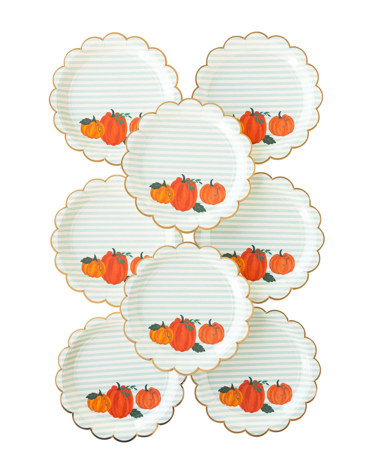Pumpkin Stripes Plates