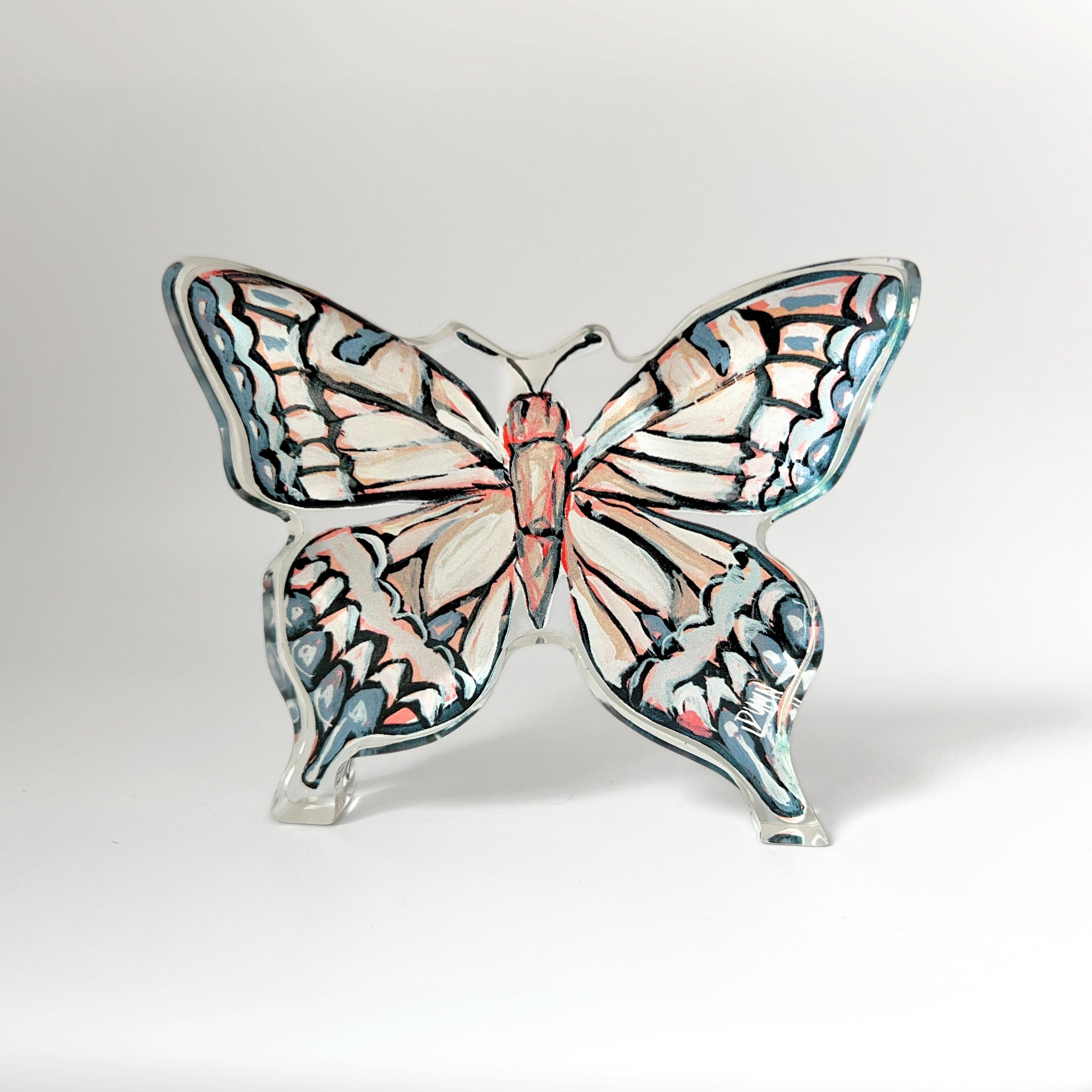 Neutral Butterfly Acrylic Block | Lauren Dunn