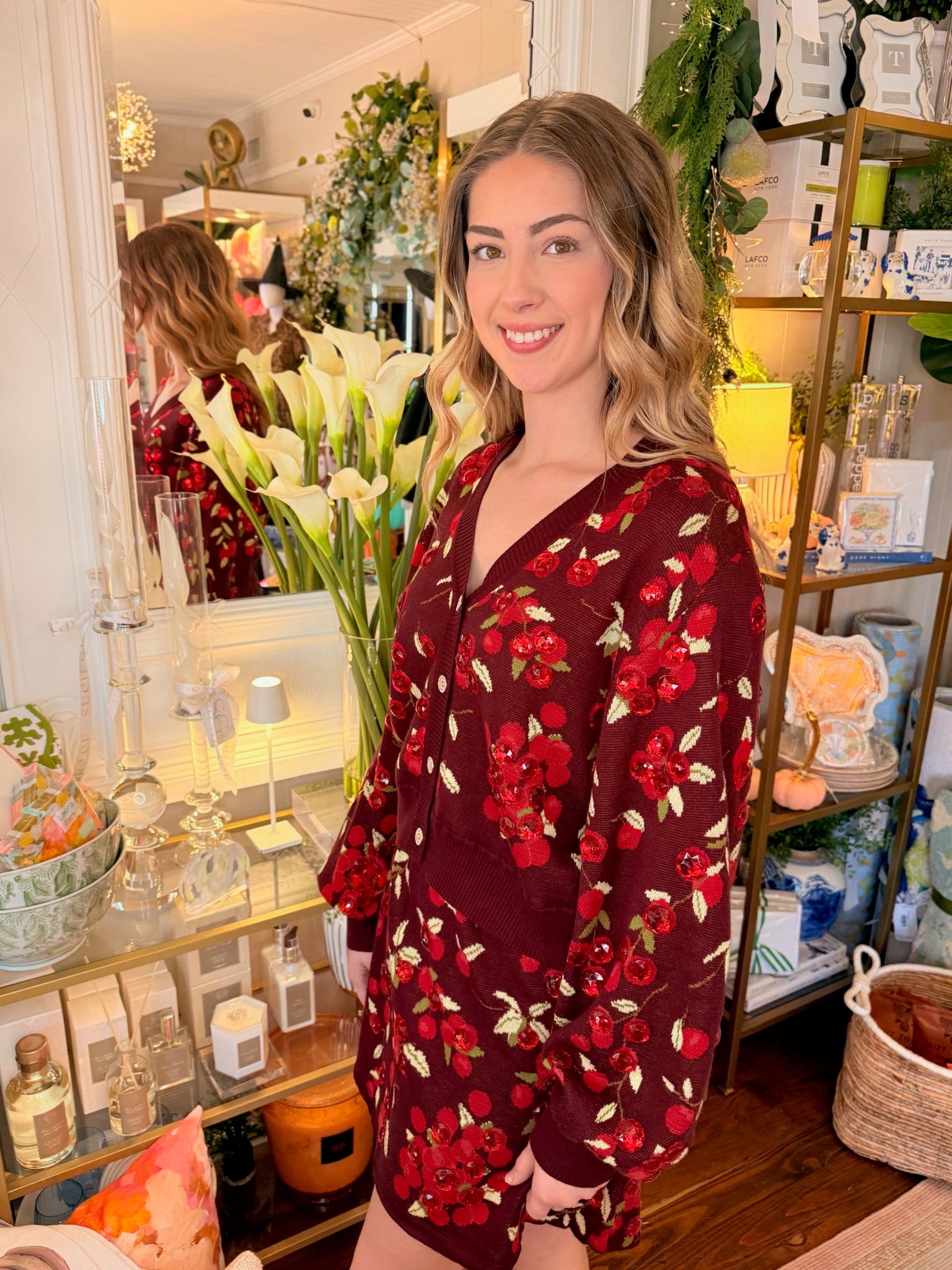 Maroon Cranberries Button Up Sweater | Queen of Sparkles