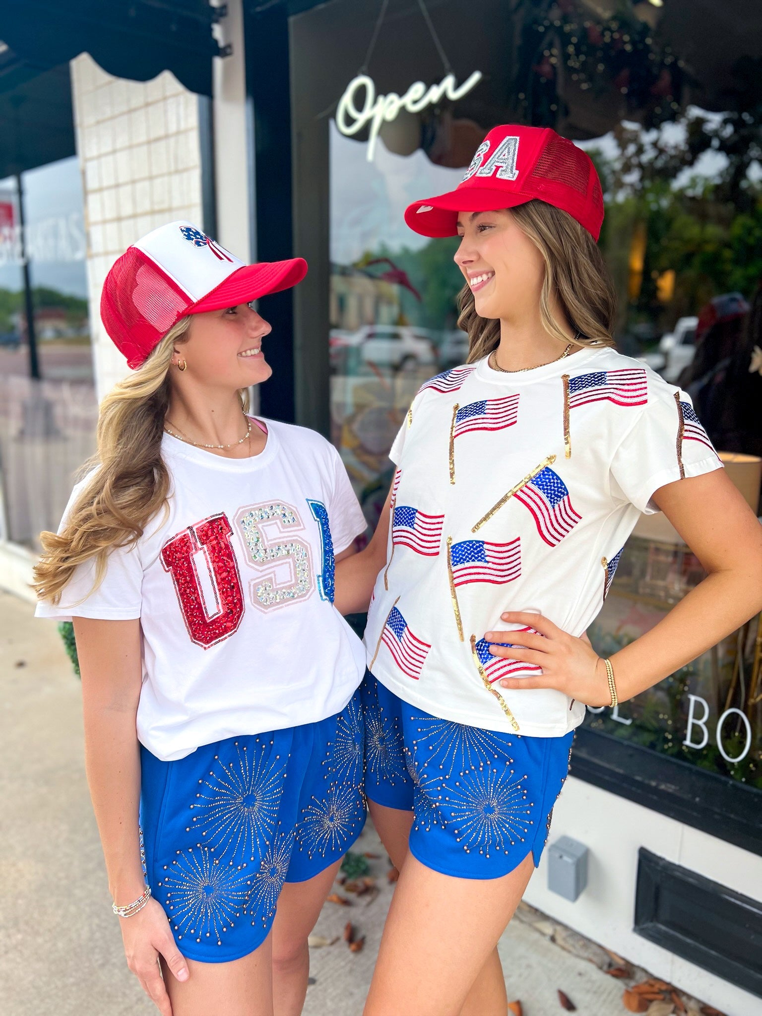Royal Blue Firework Shorts | Queen of Sparkles