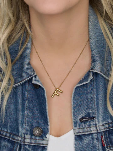 AIRHEAD Bubble Initial Necklace | Farrah B