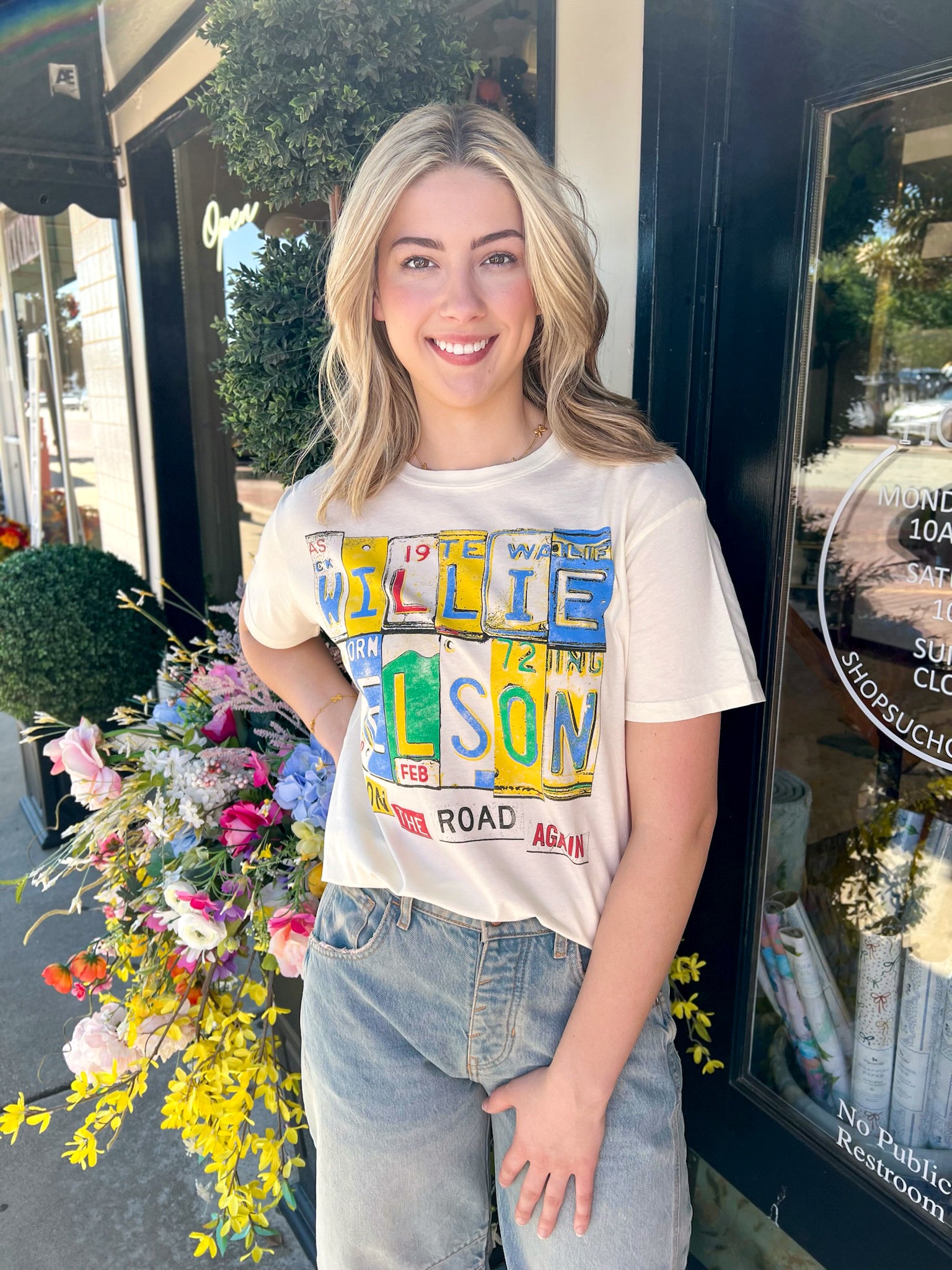 Willie Nelson On The Road Again Boyfriend Tee | Daydreamer