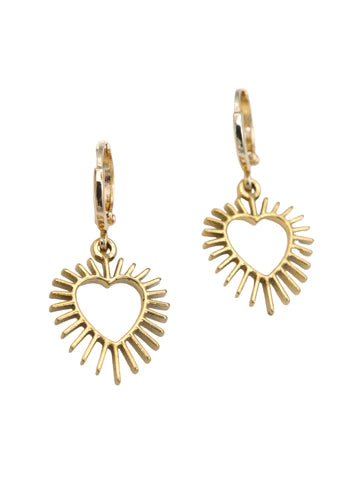ABLAZE Heart Huggie Earrings | Farrah B
