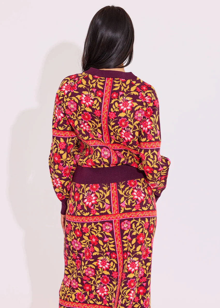 Meredith Cardigan - Golden Floral | Alden Adair