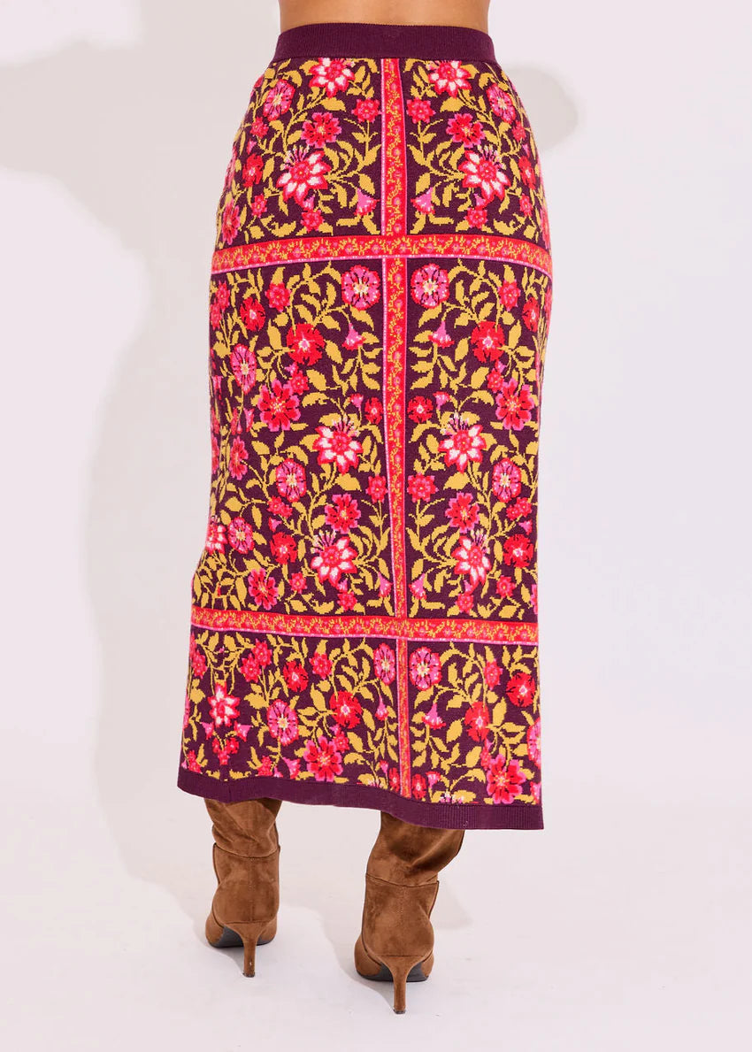 Vivian Skirt - Golden Floral | Alden Adair