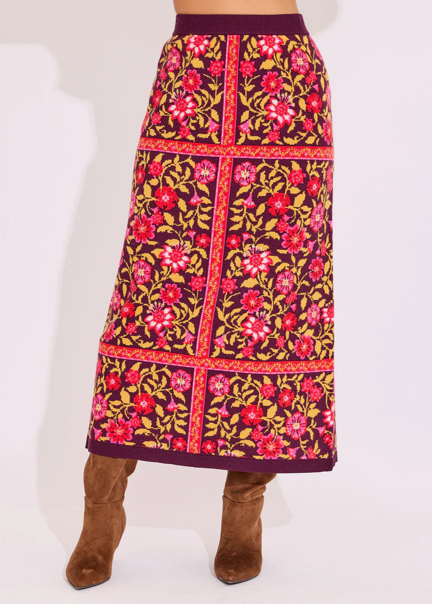 Vivian Skirt - Golden Floral | Alden Adair