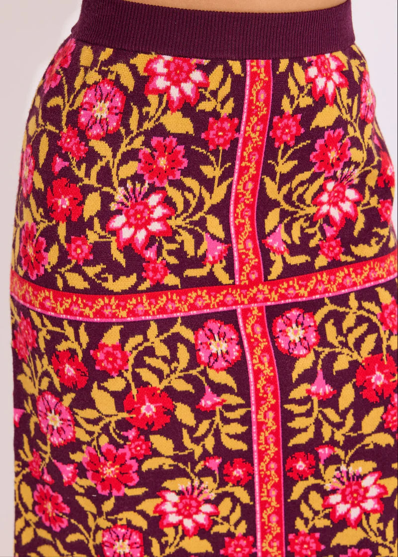 Vivian Skirt - Golden Floral | Alden Adair
