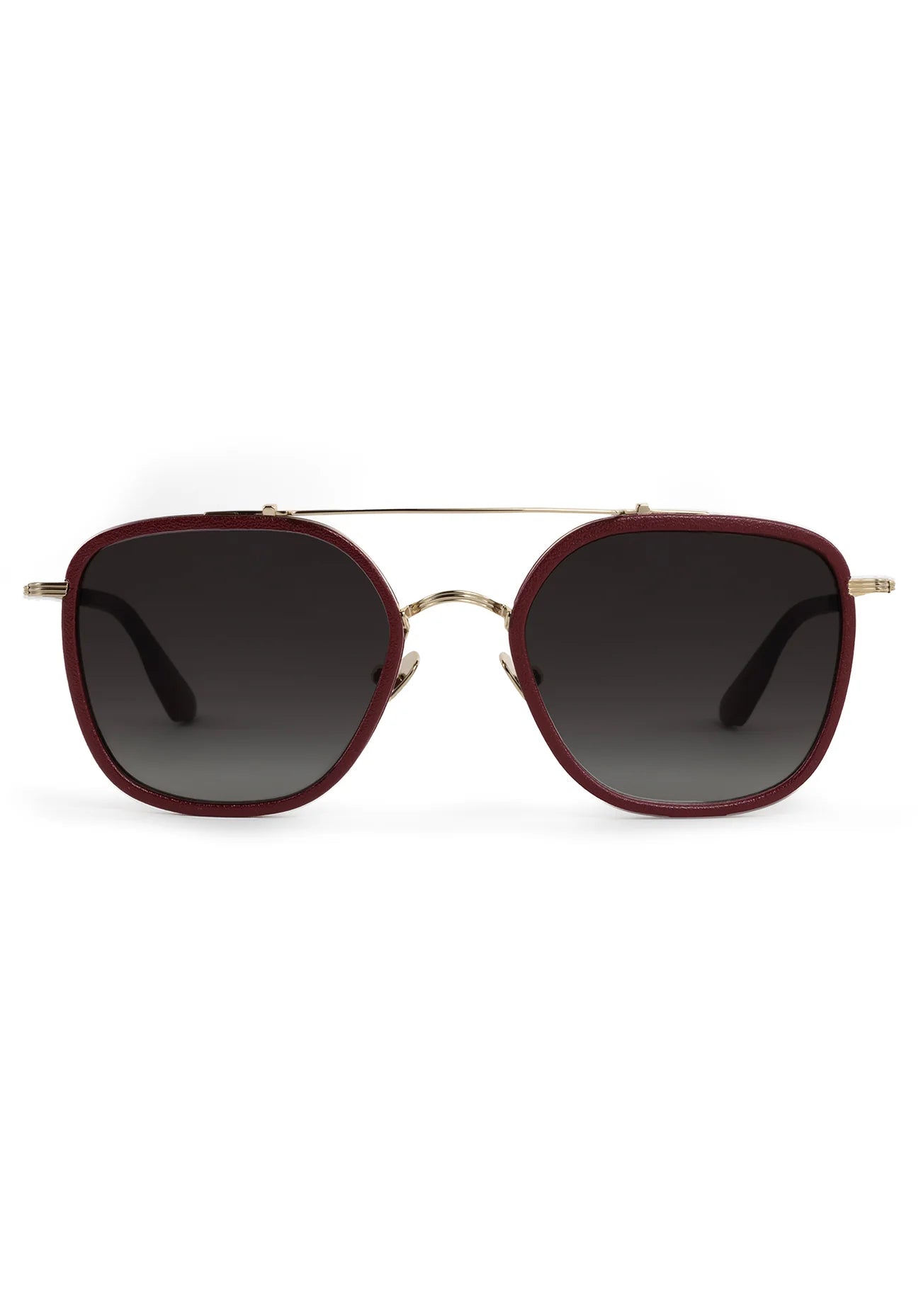 Austin - 12K Titanium + Burgundy Leather | Krewe
