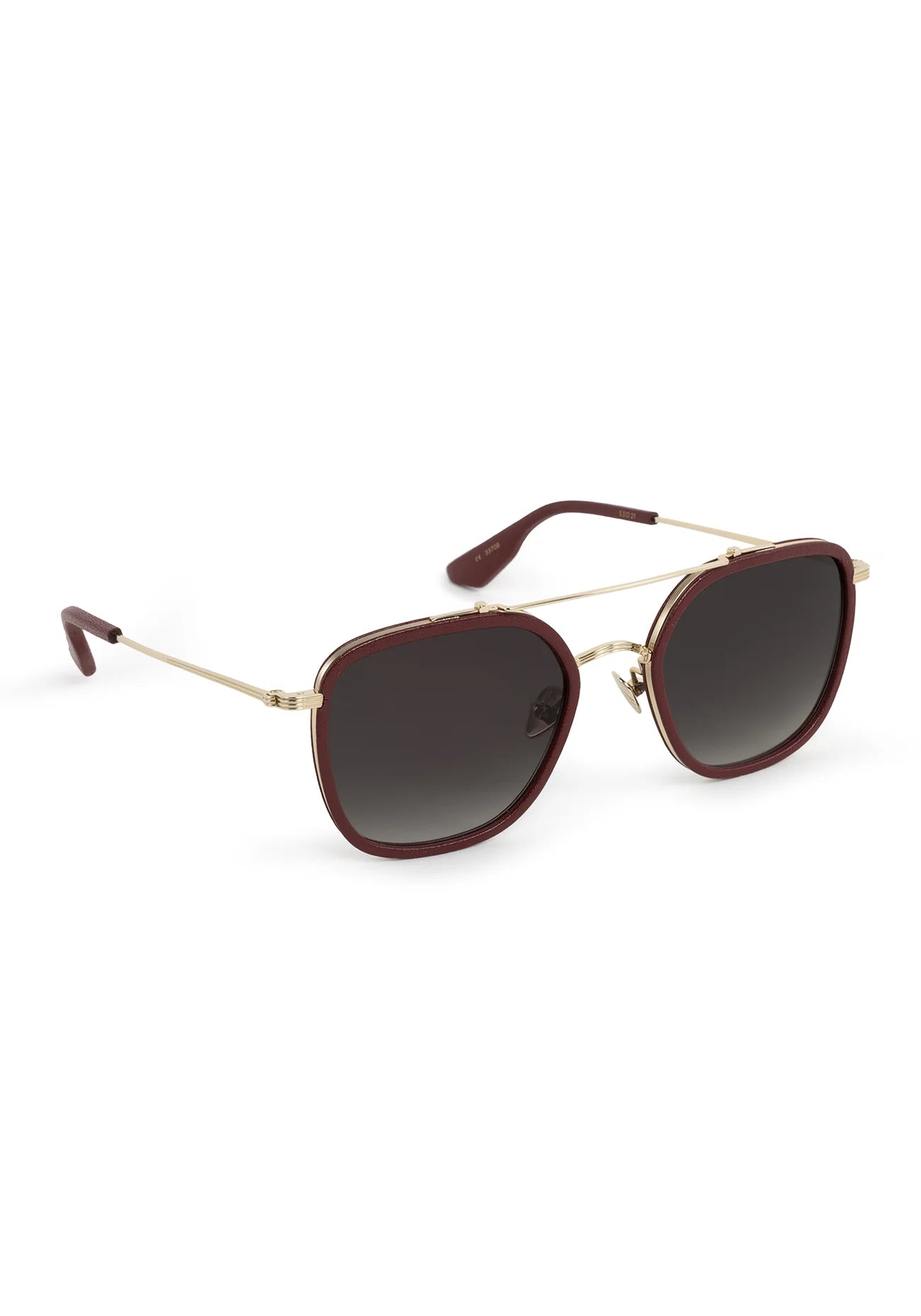 Austin - 12K Titanium + Burgundy Leather | Krewe