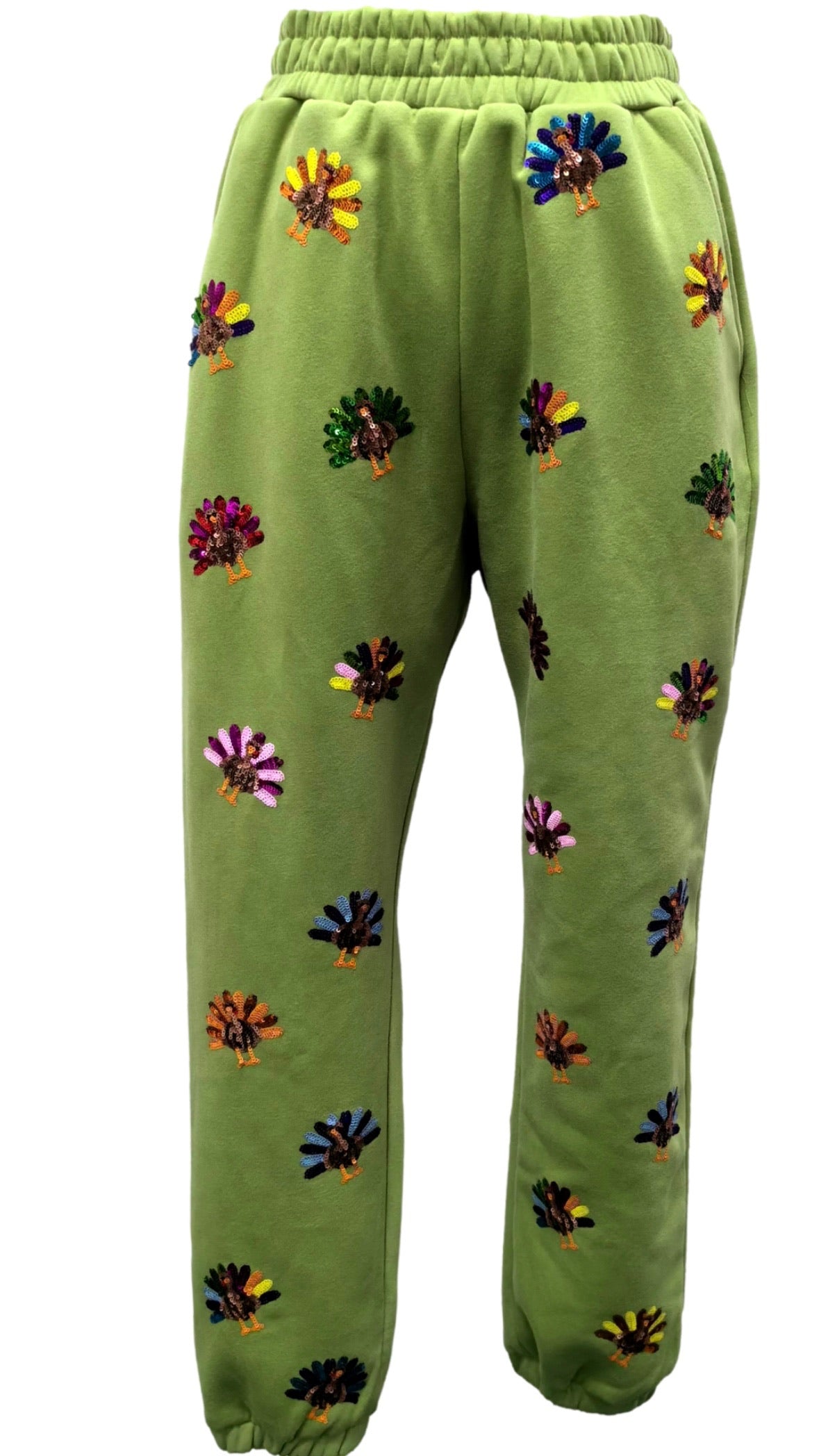 Green Multi Turkey Jogger | Queen of Sparkles