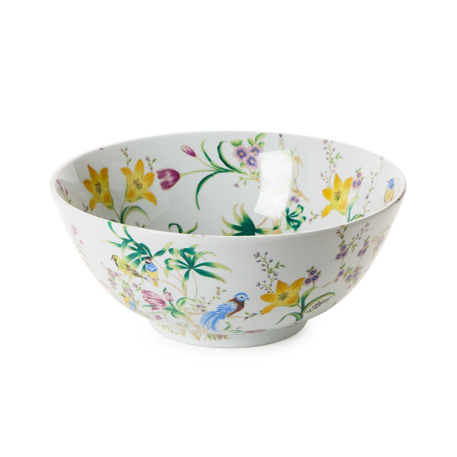 Bird & Blossom Chinoiserie Decorative Bowl - Ceramic