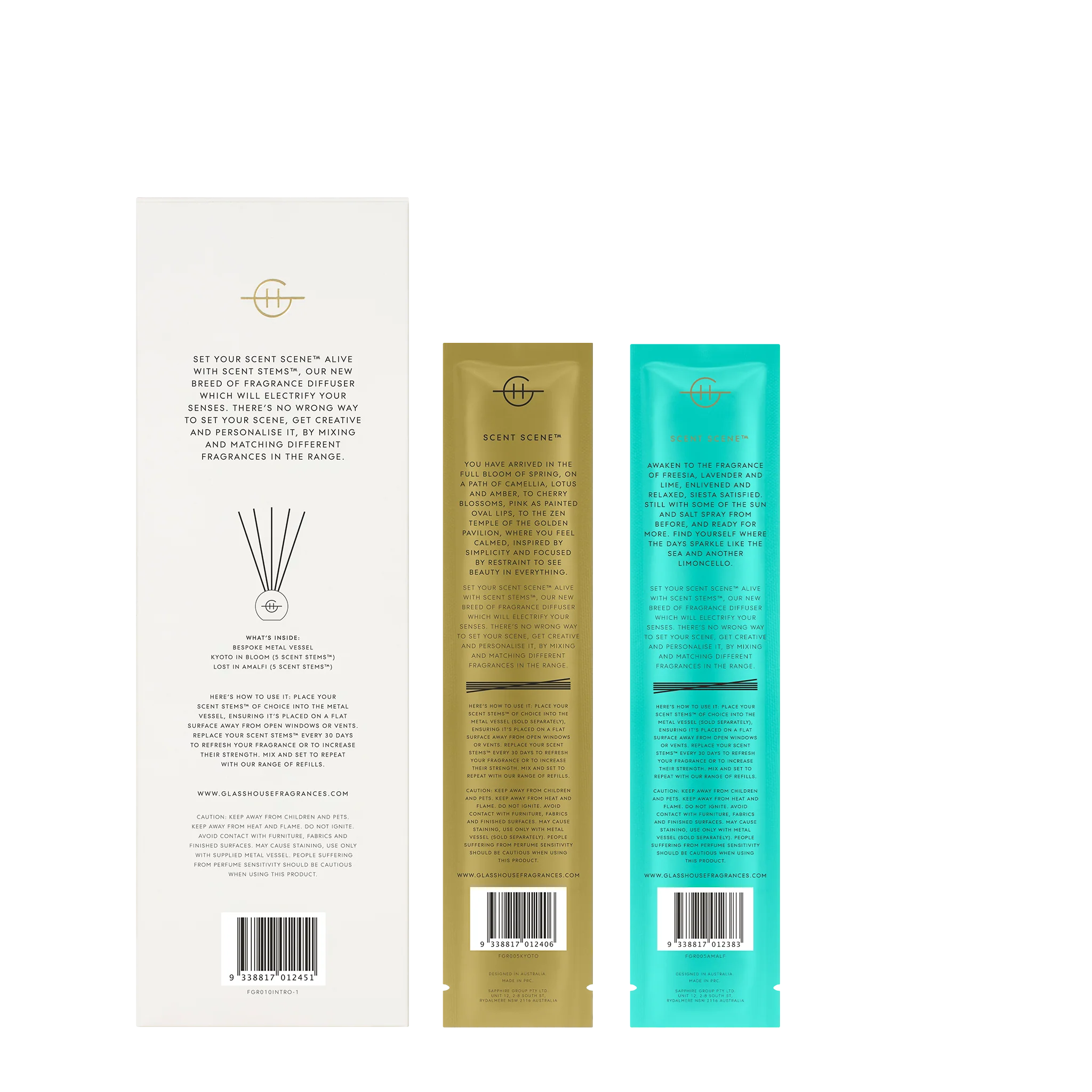 Scent Scene Duo - Kyoto in Bloom & Lost in Amalfi | Glasshouse Fragrances
