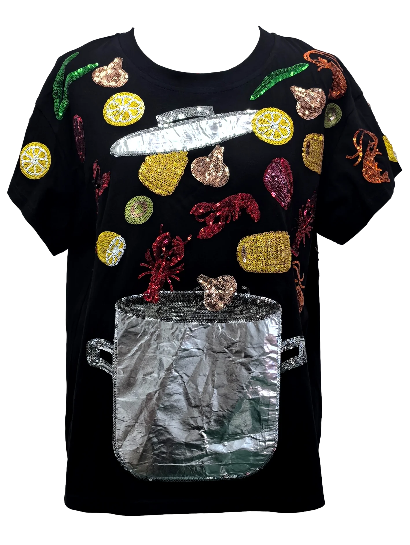 Black Crawfish Pot Tee | Queen of Sparkles