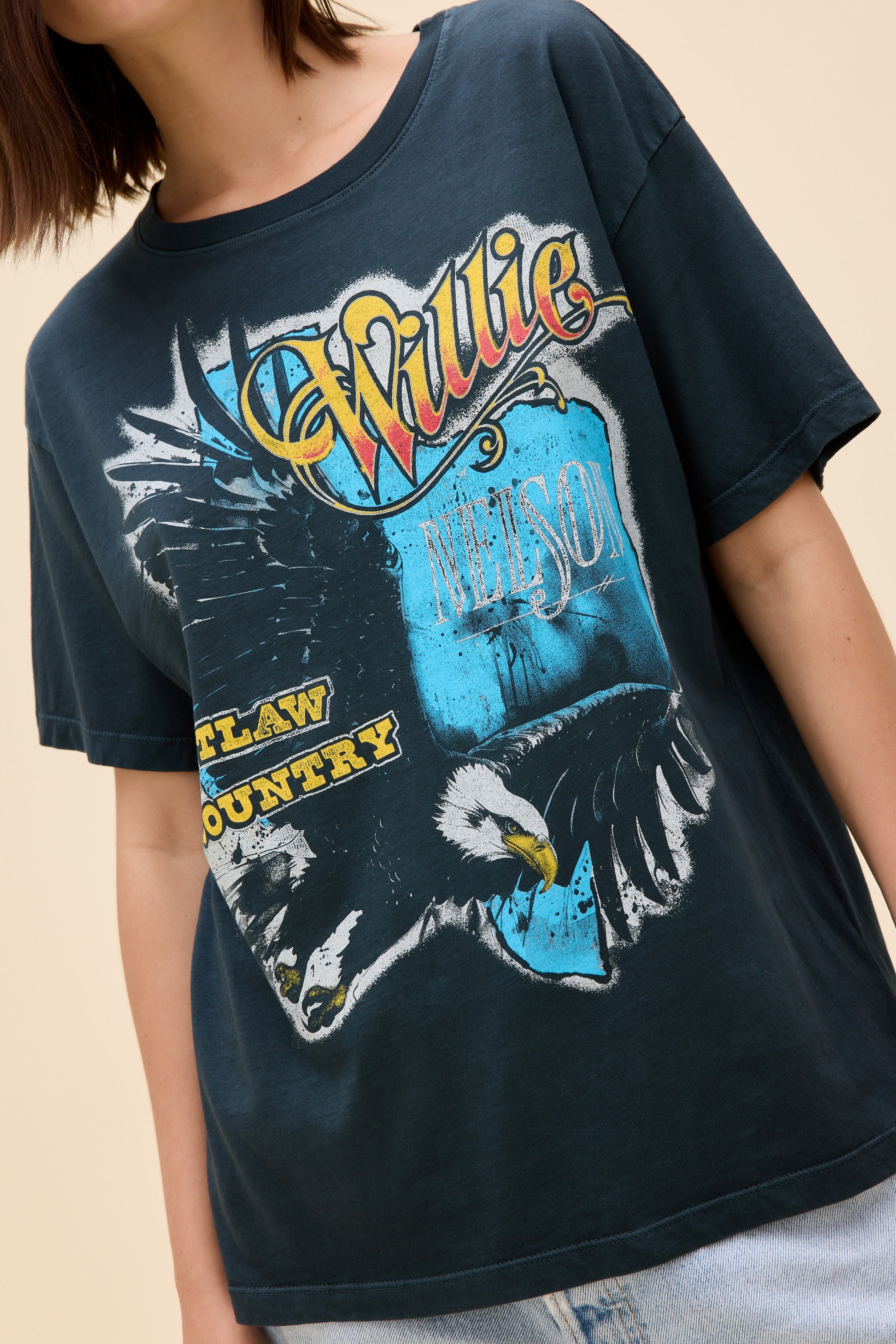 Willie Nelson Outlaw Country Boyfriend Tee | Daydreamer