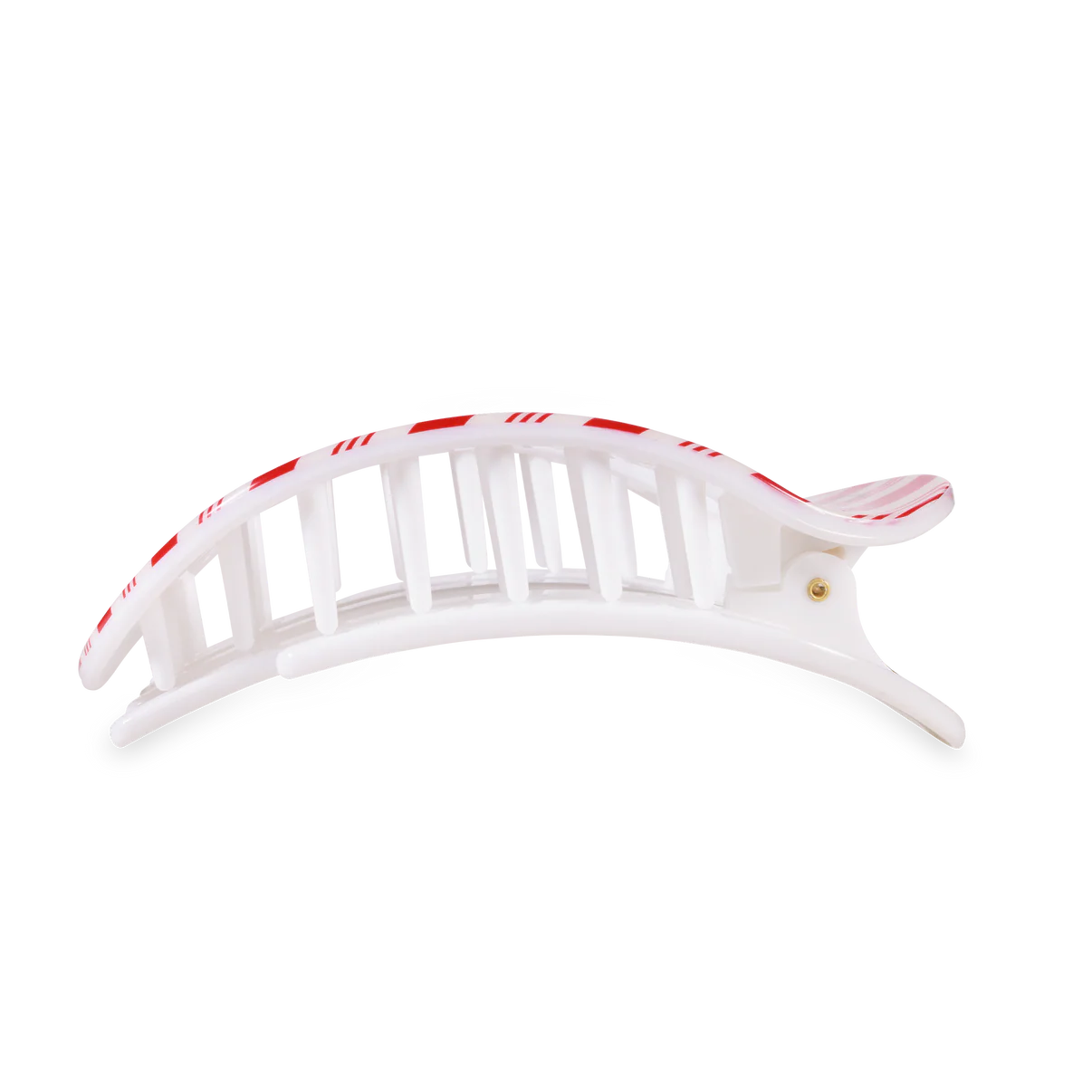 Candy Cane Crush Large Flat Round Hair Clip | Teleties