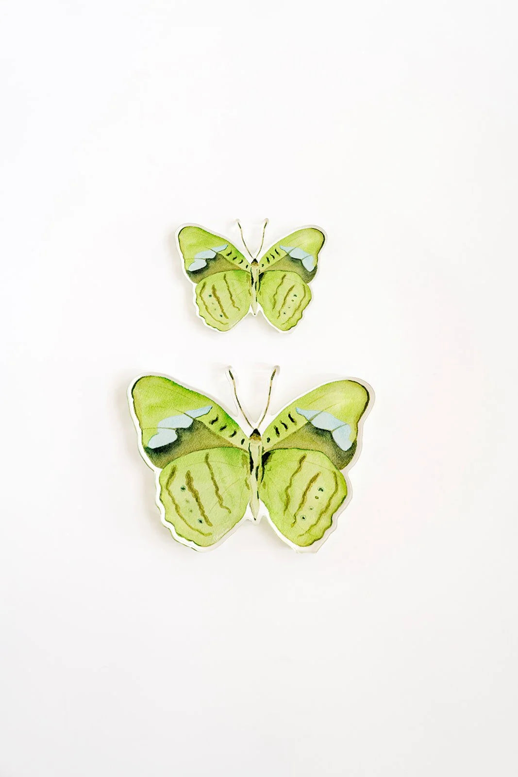 Green Butterfly Acrylic Art Block | Catherine Cartie