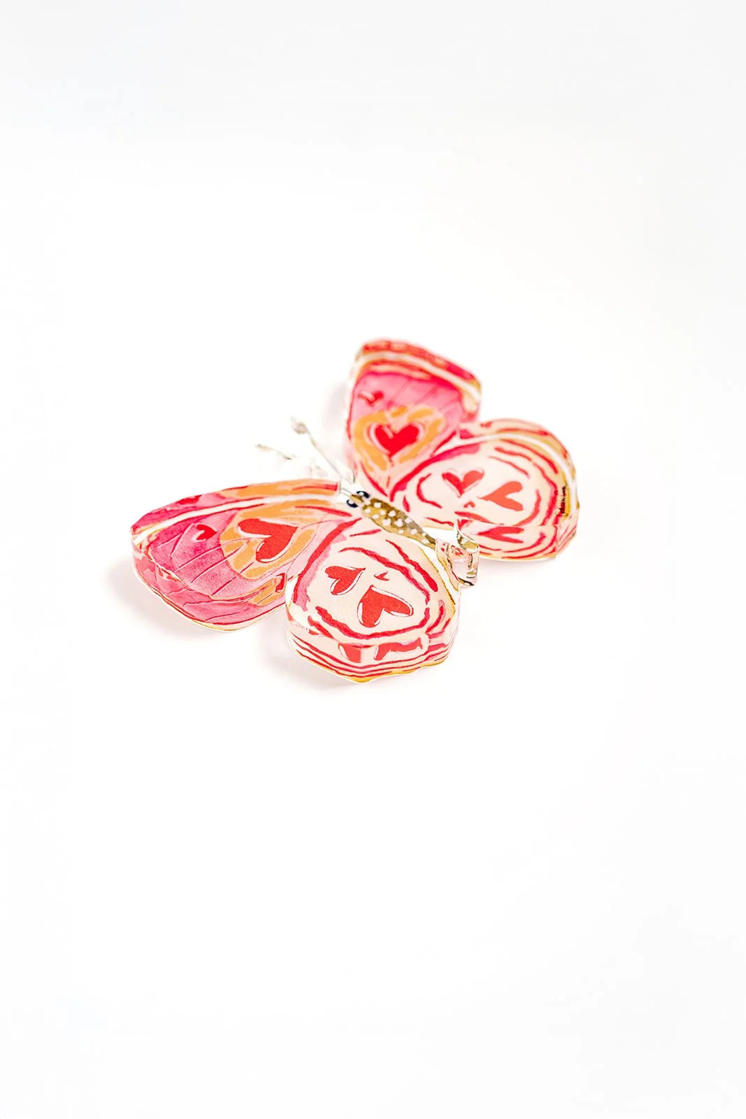 Heart Butterfly Acrylic Art Block (Large) | Catherine Cartie