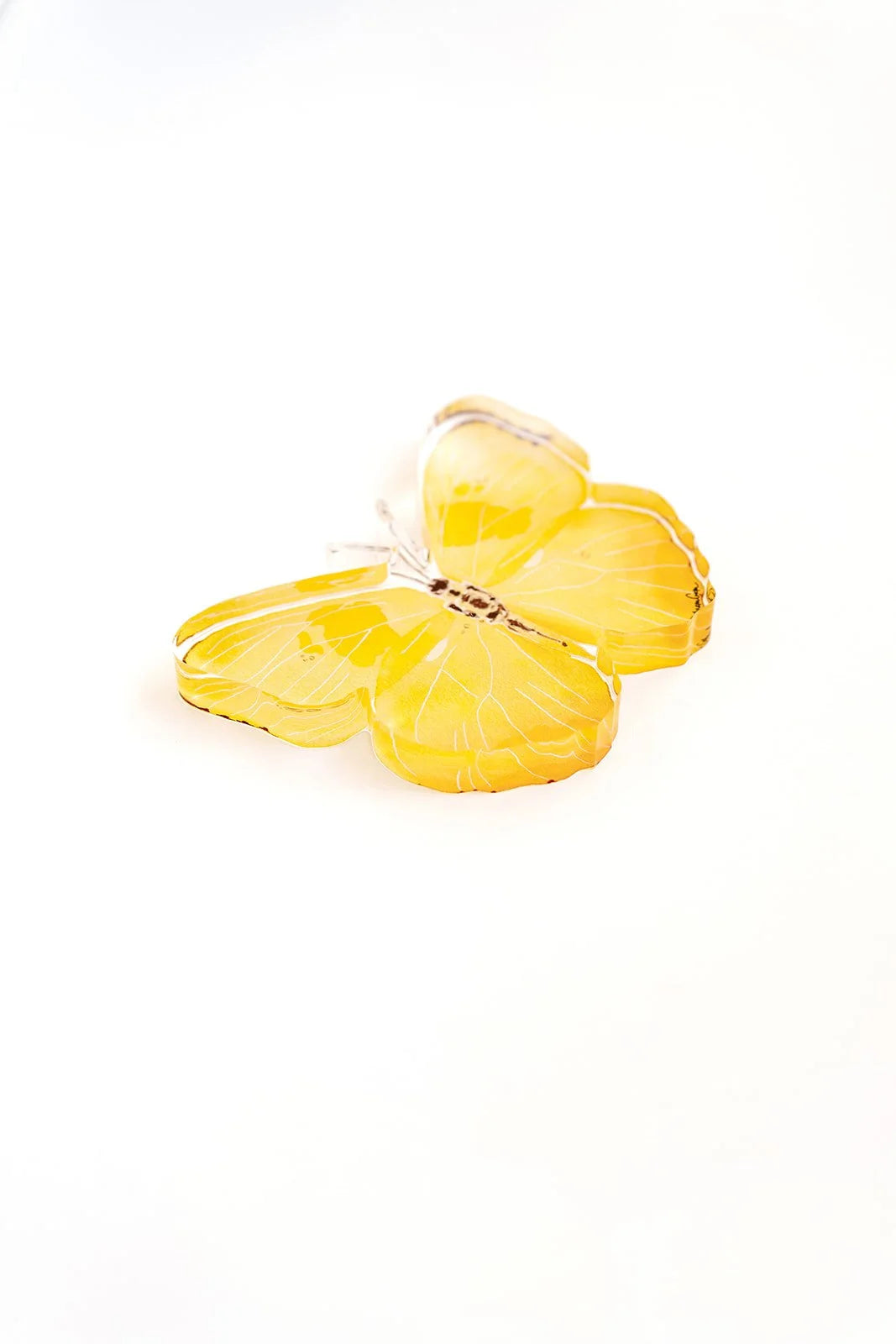 Yellow Butterfly Acrylic Art Block (Large) | Catherine Cartie