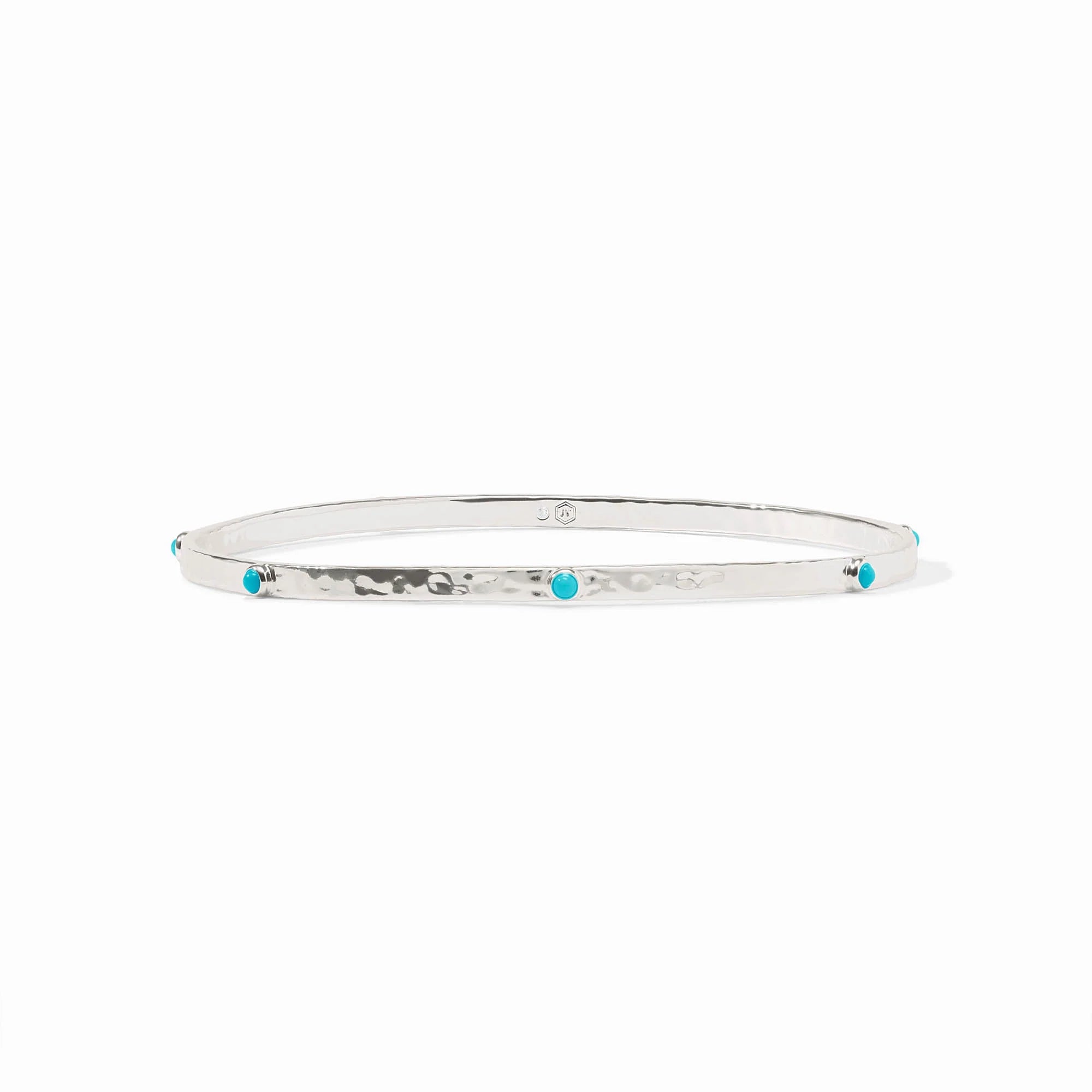 Crescent Stone Silver Bangle | Julie Vos