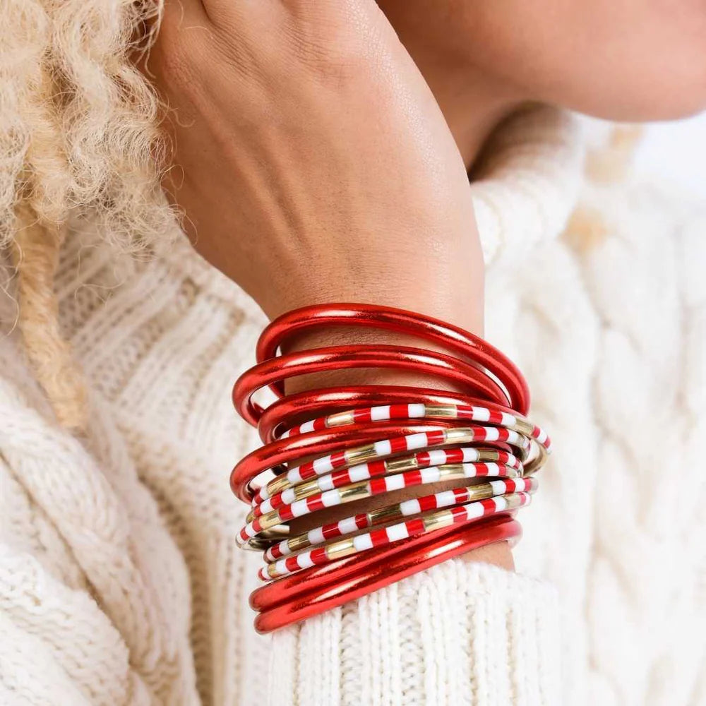 BuDha Girl | Crimson All Weather Bangles (Set of 3)