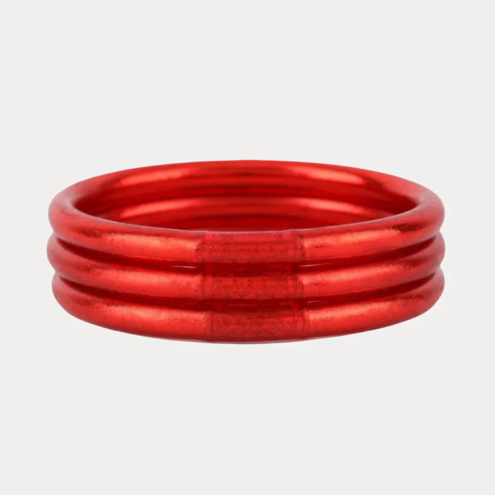 BuDha Girl | Crimson All Weather Bangles (Set of 3)