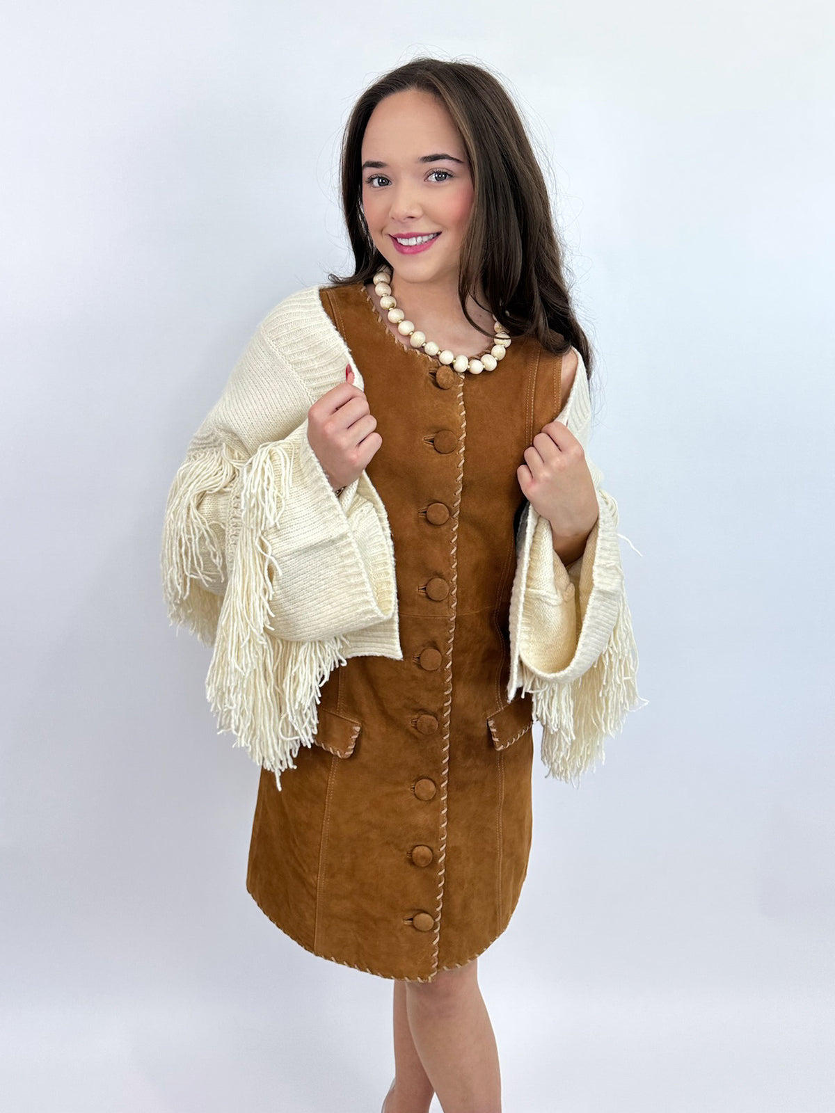 Carmen Cardigan in Off-White | Elizabeth James