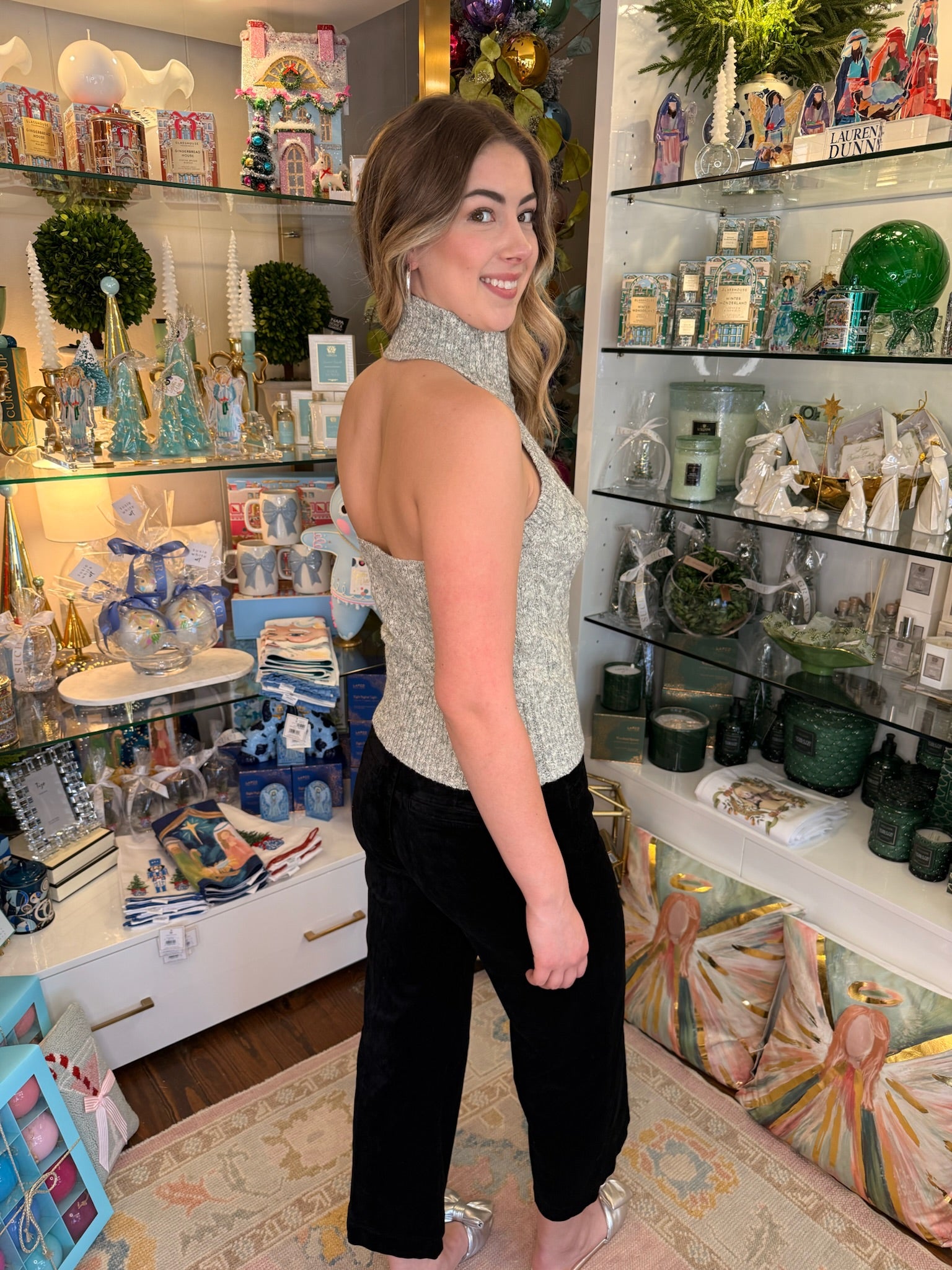 Anessa Velvet Wide Leg Trouser - Black | Paige