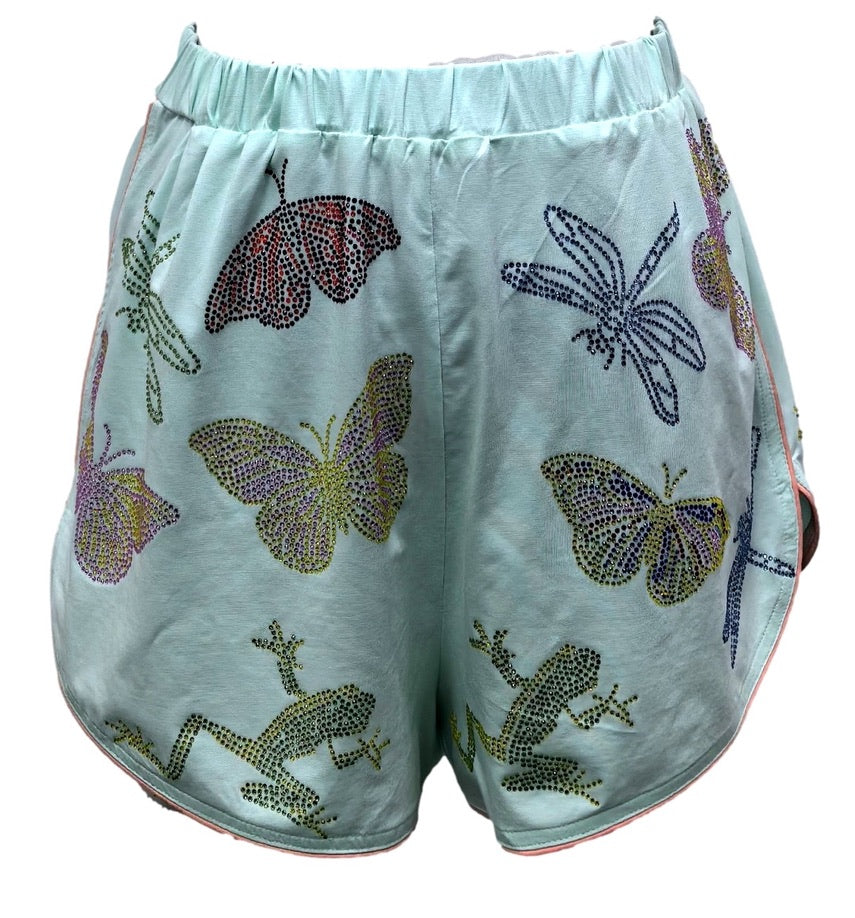 Light Blue Butterfly, Firefly & Frog PJ Set | Queen of Sparkles