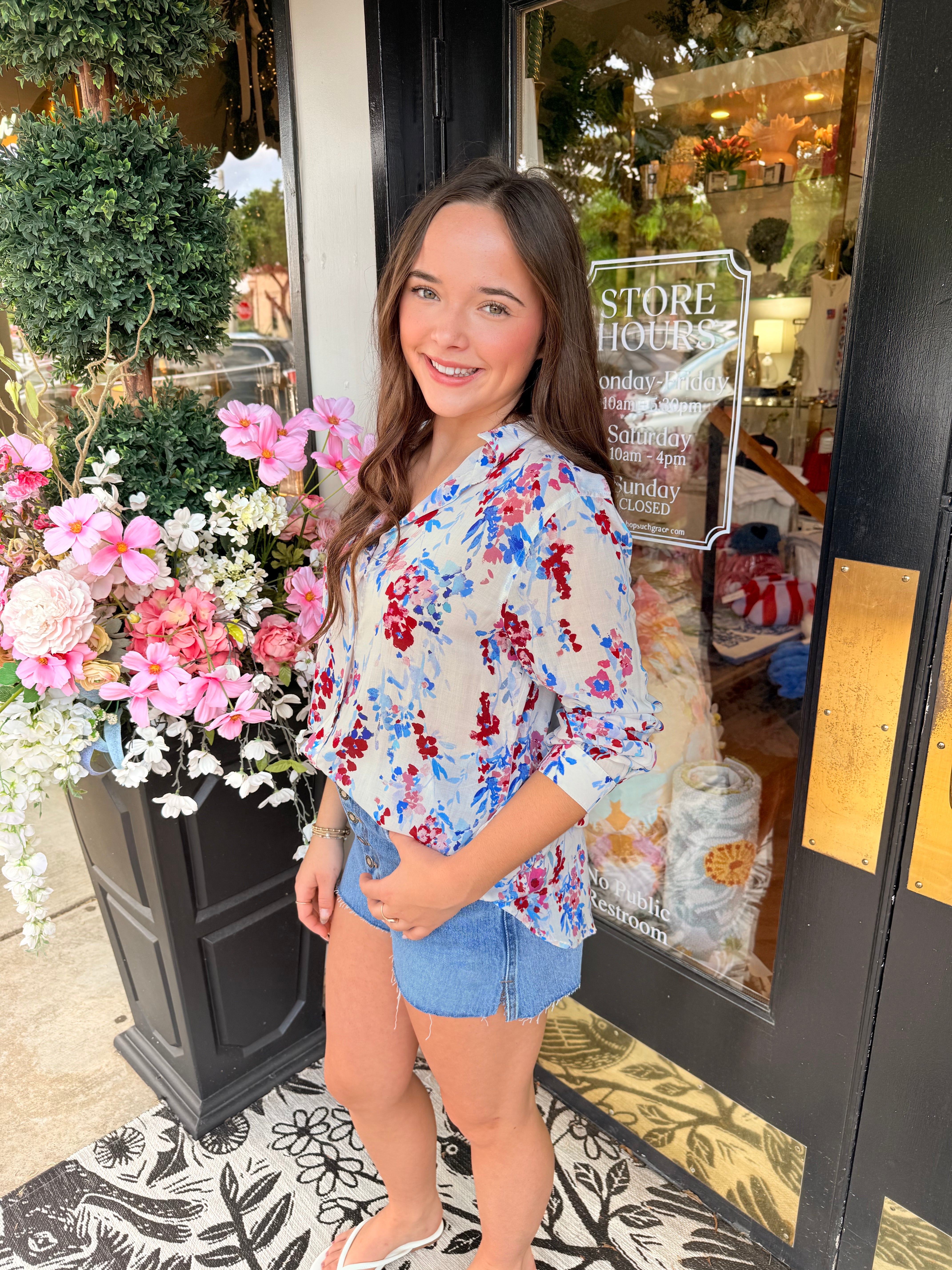 Classic Button-Down - Nautical Bloom | Bella Dahl