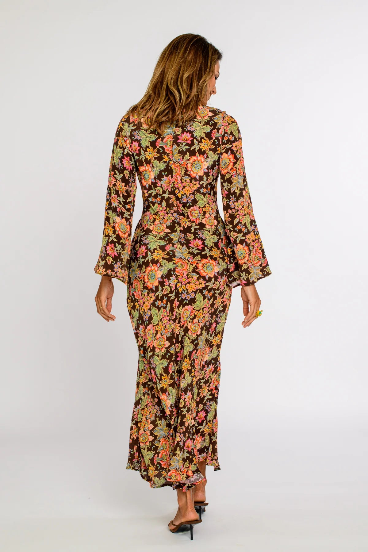 Lily Dress in Wallflower Brown | Elizabeth James The Label