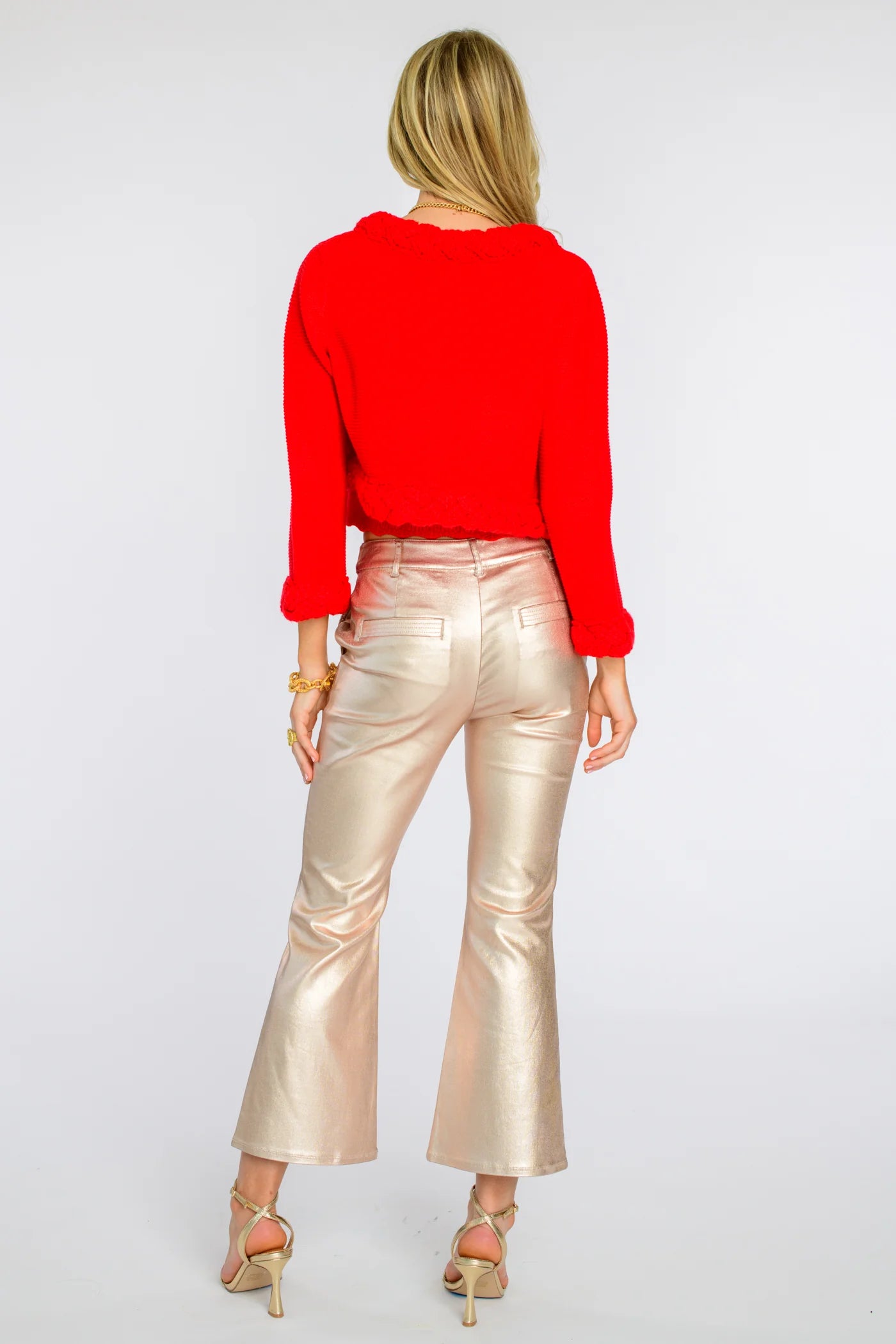 Honey Cardigan in Red | Elizabeth James