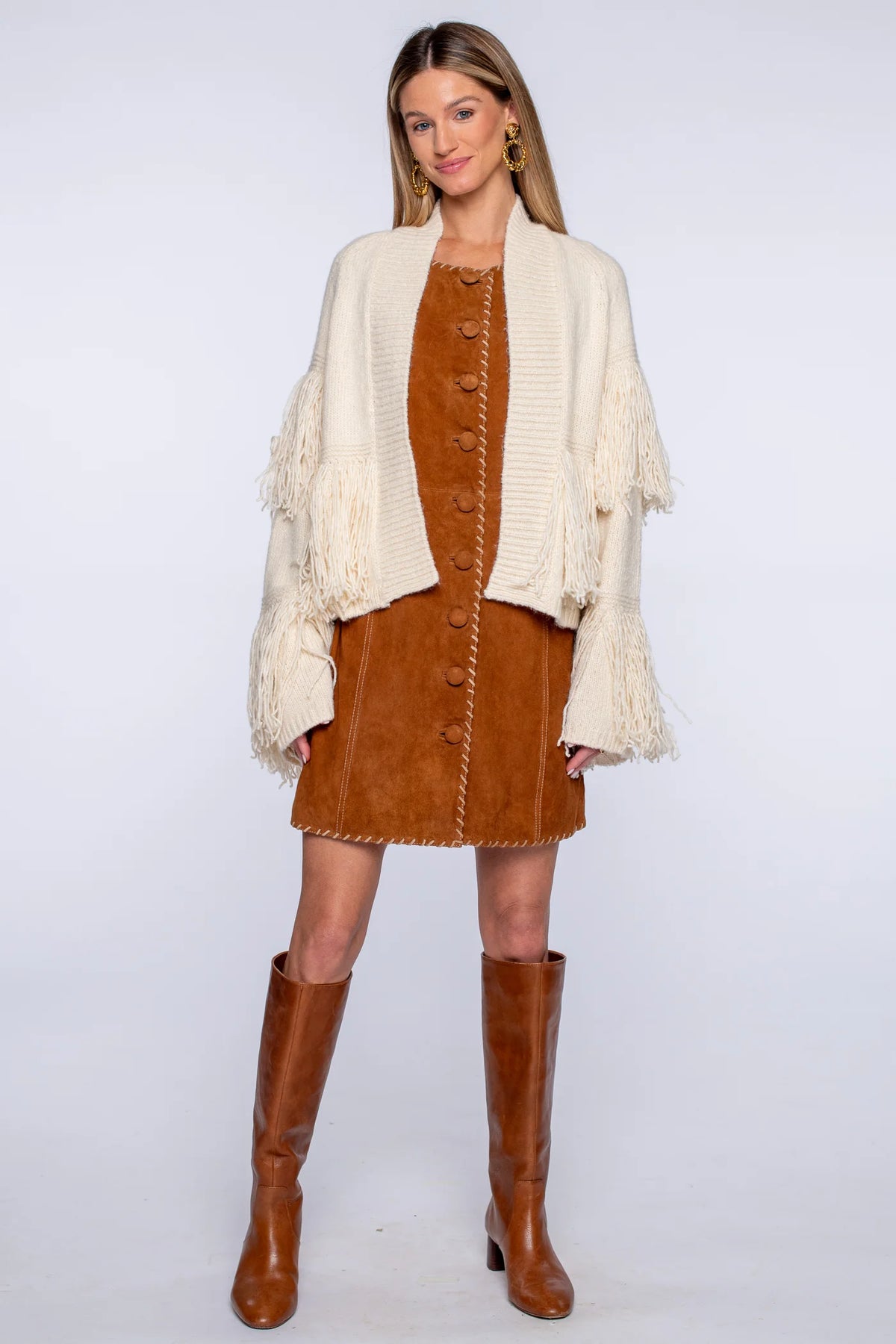 Carmen Cardigan in Off-White | Elizabeth James