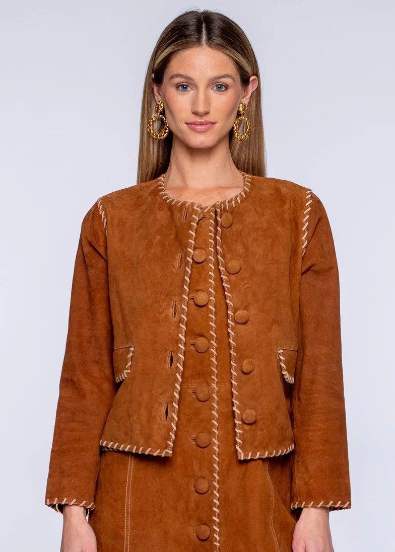 Esme Jacket in Tab Suede | Elizabeth James