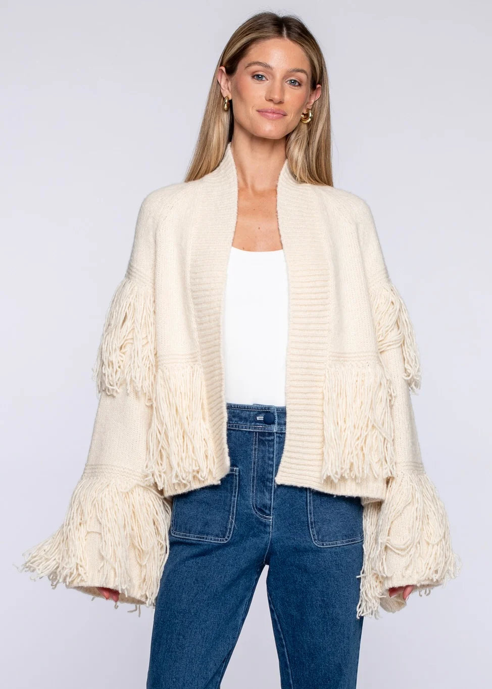 Carmen Cardigan in Off-White | Elizabeth James