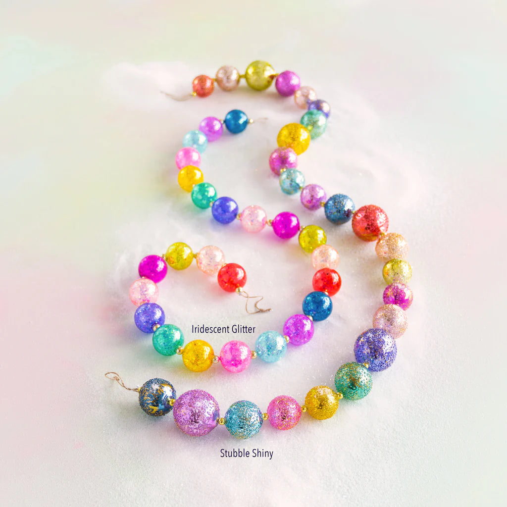 Rainbow Glass Ball Garland | Glitterville