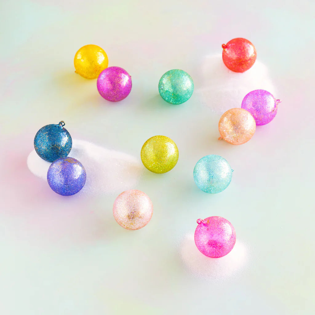 Rainbow Sparkle Ball Ornament (5") | Glitterville