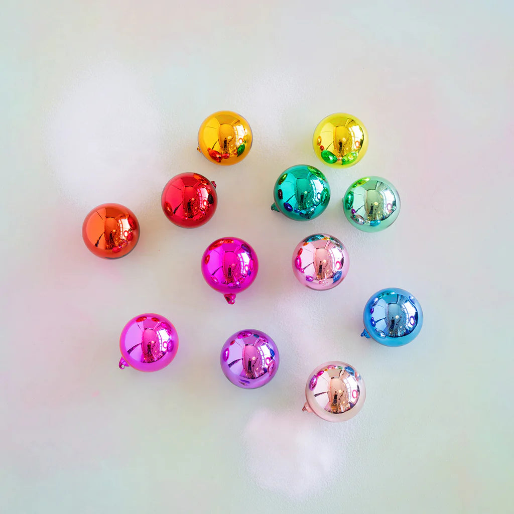 Rainbow Reflective Ball Ornament (4") | Glitterville