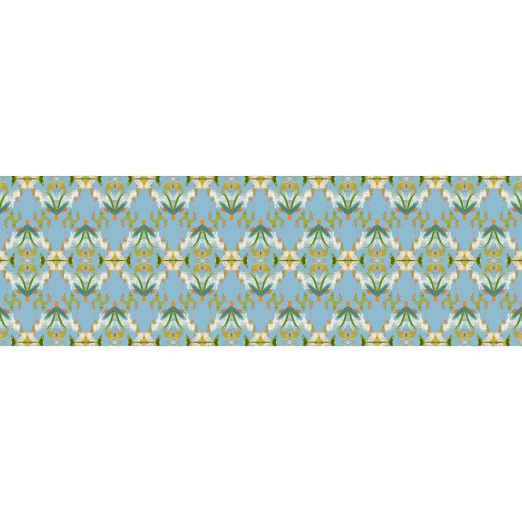 English Garden Blue Floor Mat | Laura Park