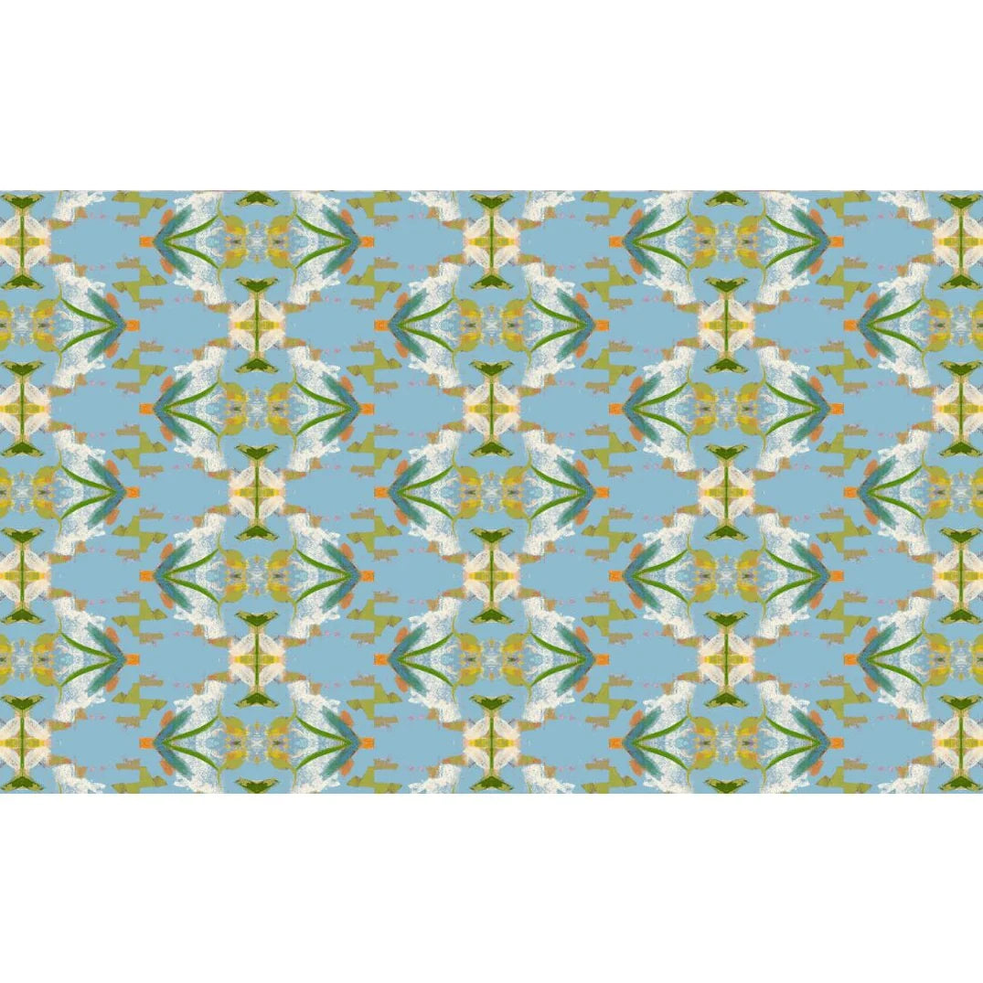 English Garden Blue Floor Mat | Laura Park