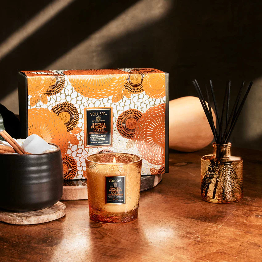 Spiced Pumpkin Latte - Demi Candle & Diffuser Gift Set | Voluspa