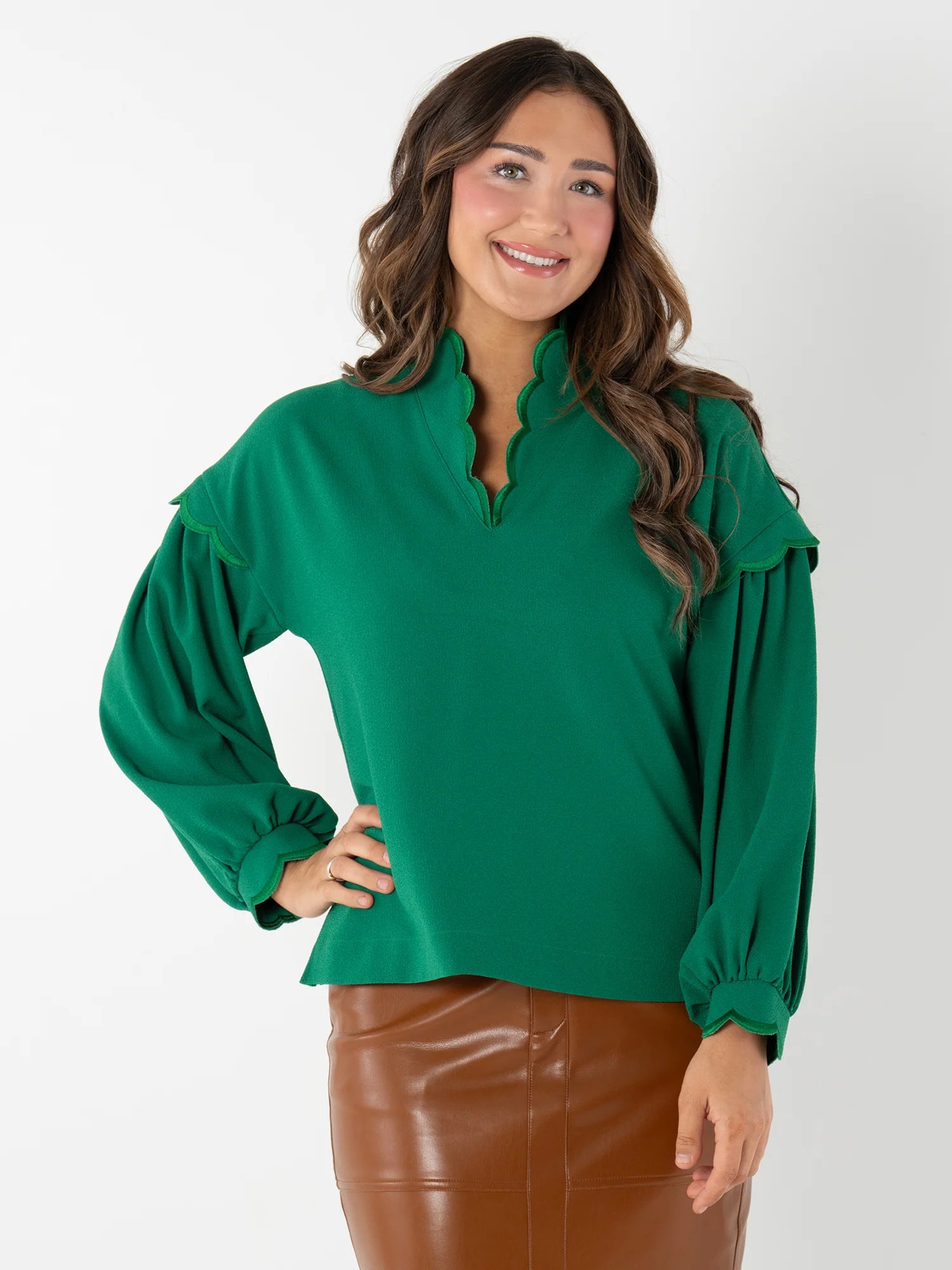 Orchid Top - Green Jacket | Emily McCarthy