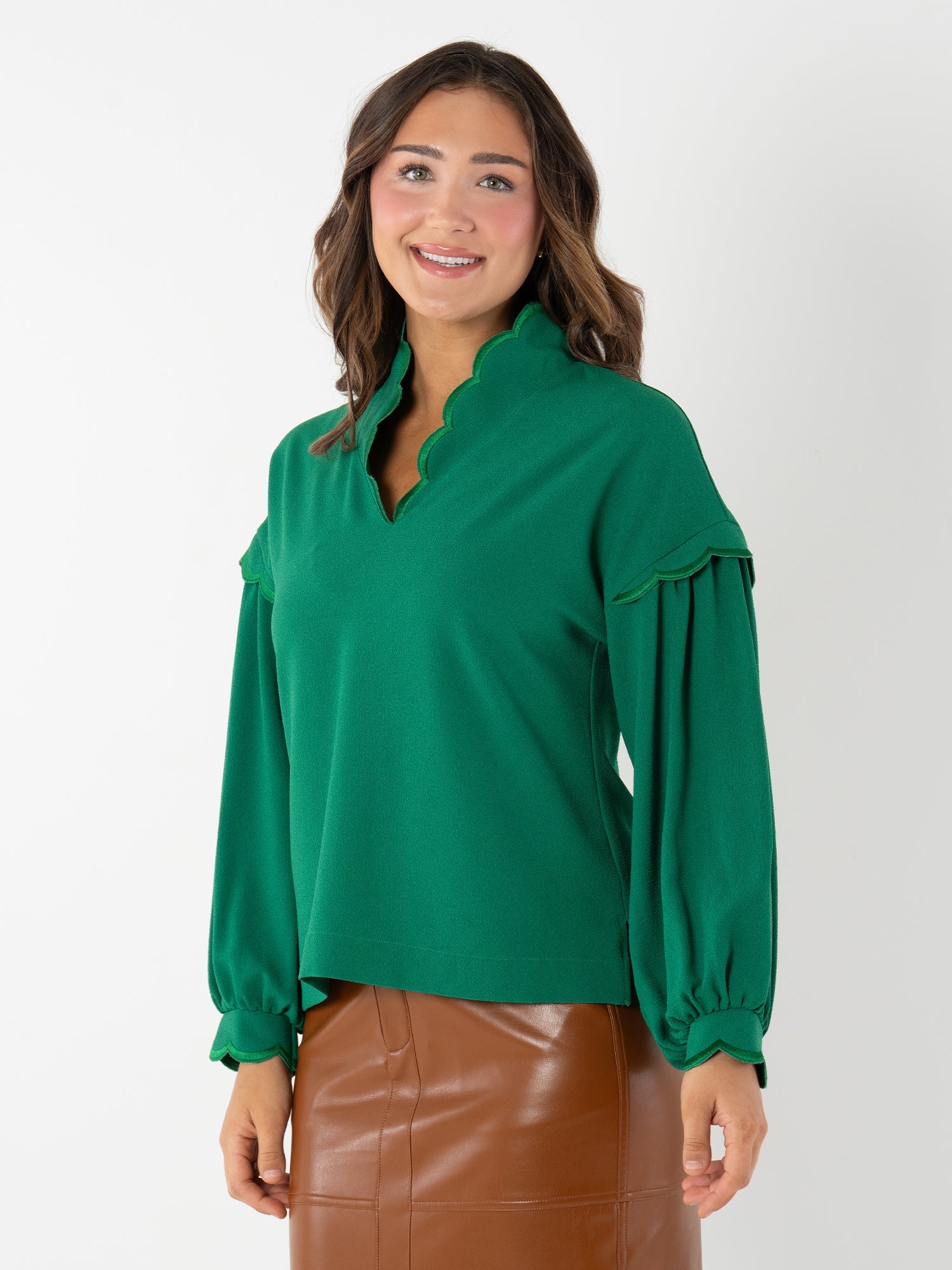 Orchid Top - Green Jacket | Emily McCarthy