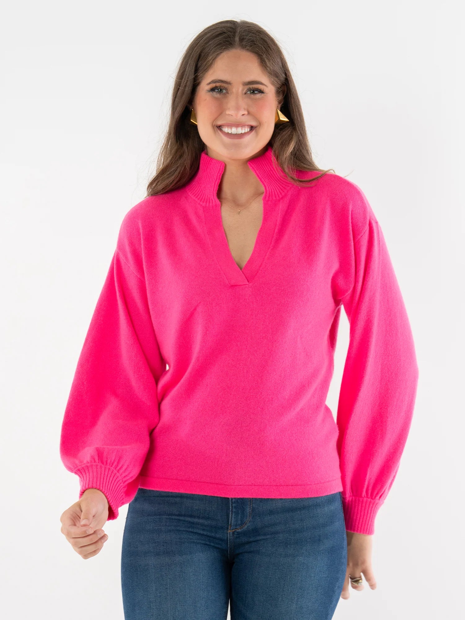Lolli Sweater (cashmere) - Pink Glo | Emily McCarthy